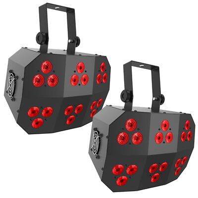 Chauvet DJ Wash FX 2 Multi-Purpose LED Effect Party Lights (2 Pack)