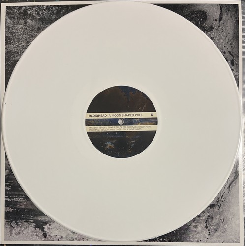 RADIOHEAD A MOON SHAPED POOL WHITE VINYL 2 LP USED - Picture 11 of 12