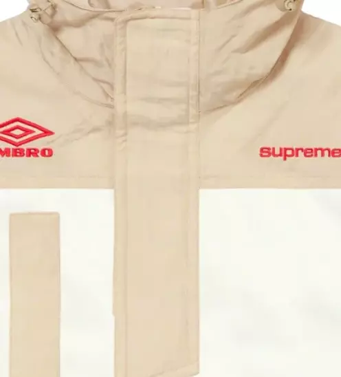 Supreme Umbro Hooded Anorak White/Tan Size Large Soccer Streetwear