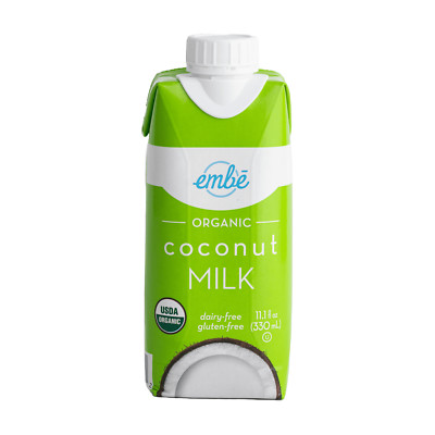 (4 pack) embe Organic Unsweetened Dairy-Free Coconut Milk, 11.1 fl. oz.