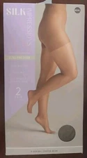 Silk Impressions Pantyhose-2 Pack XXXL Coffee Bean-15 Denier-Ultra Fine Sheer