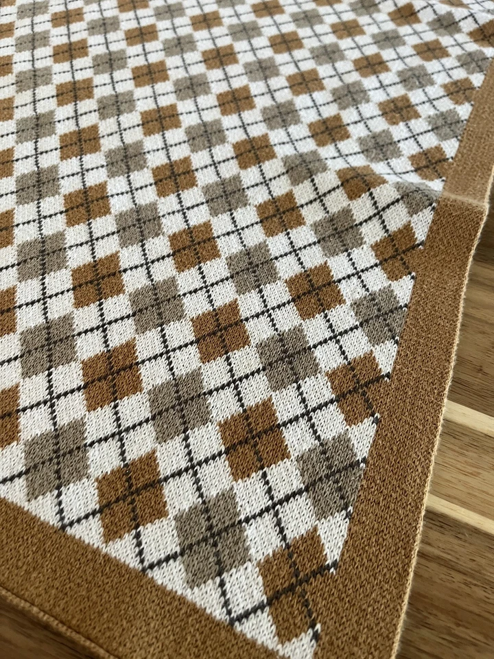 Suéter de algodón Migi Puppy Play Argyle bebé bebé cuna regazo manta ducha regalo Foto 3 de 4