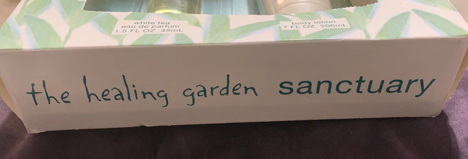 The Healing Garden White Tea Eau de Parfum (1,5 oz) y Loción Corporal (7 oz) Nuevo en Caja Foto 3 de 3