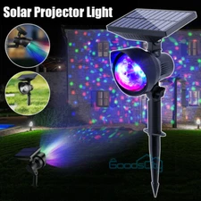 Christmas Outdoor Solar RGB LED Laser Projector Light Garden Landscape Lamp Deco