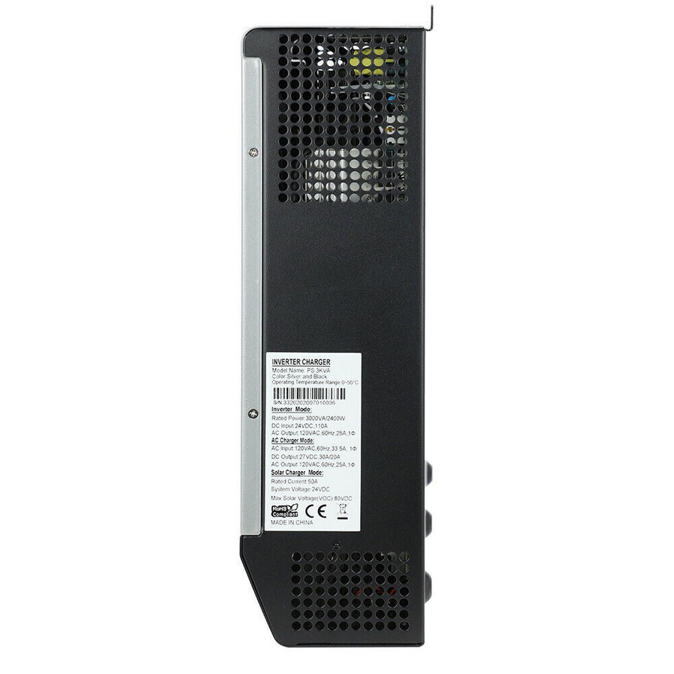 3KVA DC 24V Hybrid Solar Inverter AC 110V Built-in 50A PWM Solar ...