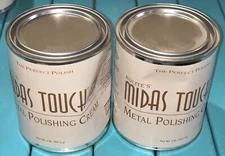 (2) 2 lbs Cans (4 lbs) Rolite Midas Touch Metal Polishing Cream *Dented Cans*