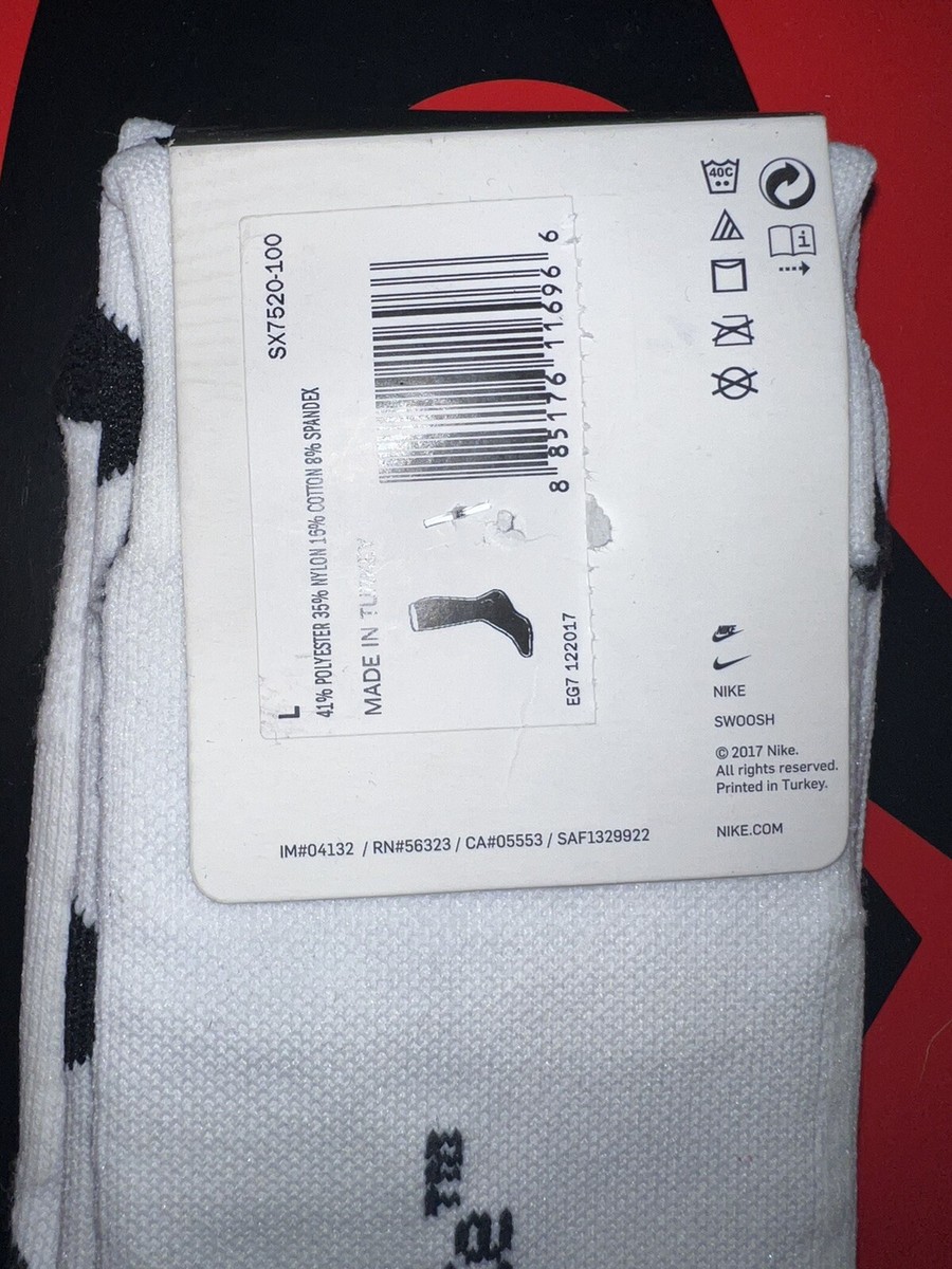 NIKE x OFF WHITE Soccer Socks (White) New Nikelab Sizes