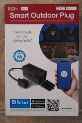 Atomi Wi-Fi Smart Outdoor Plug Control from Smartphone App works w