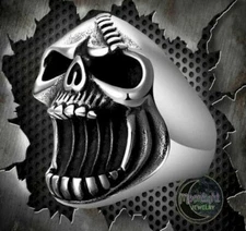 New Skull Beer Bottle Opener Grim Reaper Ghost Gothic Biker Silver Ring