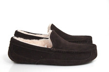 sz US 9 / 42 EU UGG Brown Ascot Suede Moc-Toe Slippers Slip on Men Shoes