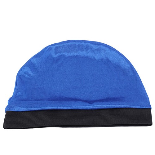 Kids Silky Dome Wave Cap Stocking Dome Caps Wide elastic band Solid Color - Picture 11 of 26