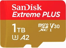 SANDISK EXTREME Plus 1TB Micro SD MicroSDXC Class 10 V30 A2 UHS-I U3 Memory Card