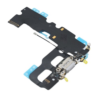 Ladebuchse für iPhone 7 Dock Connector Flex Kabel Mikrofon Antenne Schwarz