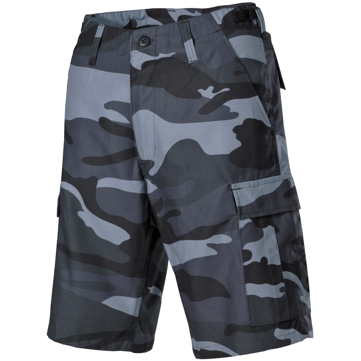 MFH Hombres Pantalón Cortos Bermudas US BDU Militar Trabajo Combate Skyblue Camo
