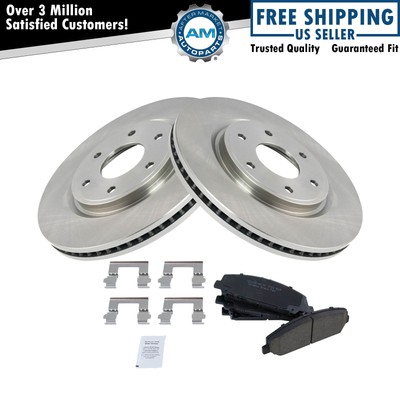 Front Ceramic Disc Brake Pads & 2 Rotors Set for Nissan Armada Infiniti QX56