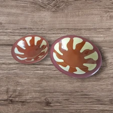 Melamine Round Plates Arabian Hommos Foul Breakfast Free Shipping 5in, 7 in