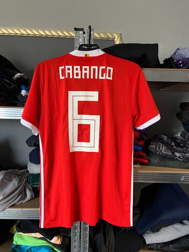 Camiseta deportiva Adidas Wales Cabango U21 edición de partido de jugador 06.09.19 #6 L - Imagen 7 de 9