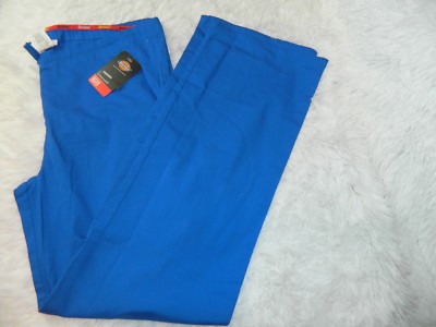 A Dickies Pants Scrubs EDS Blue Unisex Cargo Mid-Rise Style 86206
