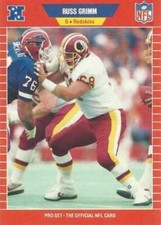 RUSS GRIMM 1989 PRO SET #481 REDSKINS   (BOX 43) ID:14052