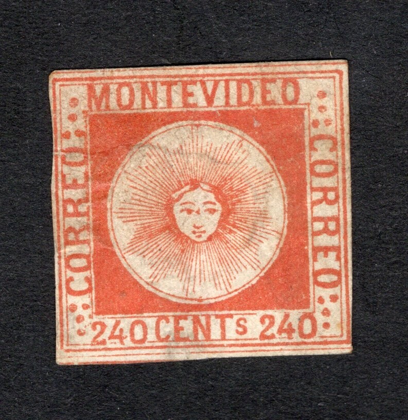 Uruguay 1858 stamp Mi#7a Forgery MH CV=144$ Uruguay 1858 stamp Mi#7a Forgery MH CV=144$