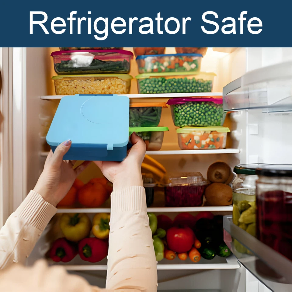 Lancheira Bento para adultos, crianças, frasco térmico de aço inoxidável, à prova de vazamentos - Imagem 4 de 4