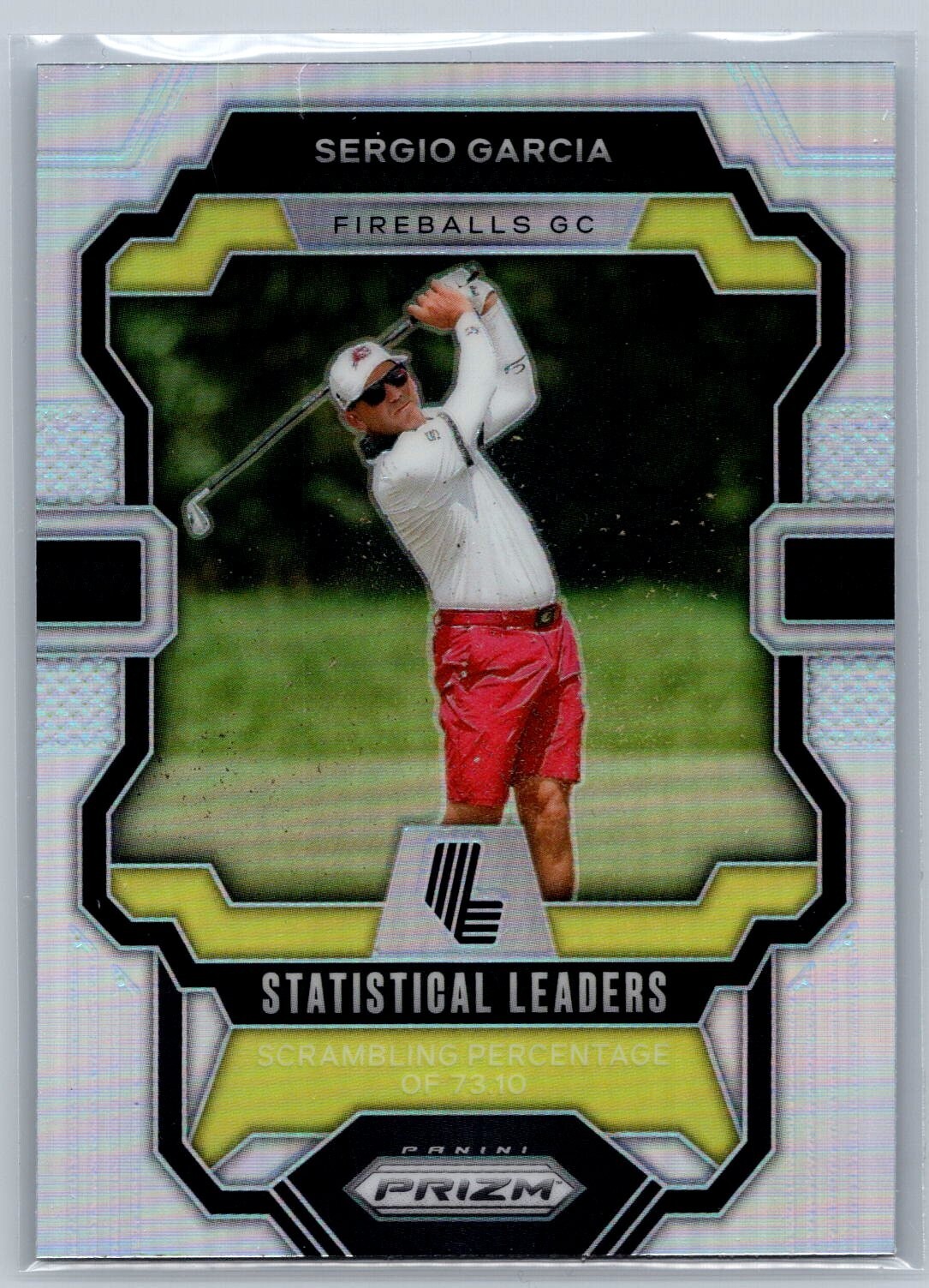 2024 Panini Prizm LIV Golf Sergio Garcia Silver Statistical Leaders Card