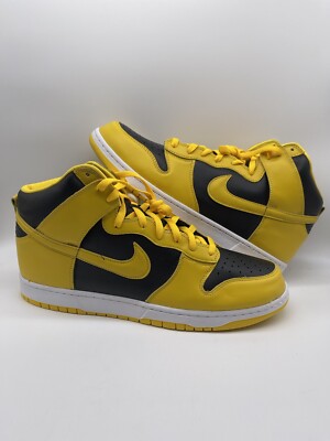 Nike Dunk High Varsity Maize Iowa CZ8149-002 Black Varsity Maize White Size 15