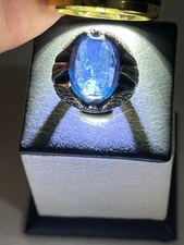 Men 925 Silver Ring Featuring Natural Topaz Bold Style Timeless Elegance Jewelry