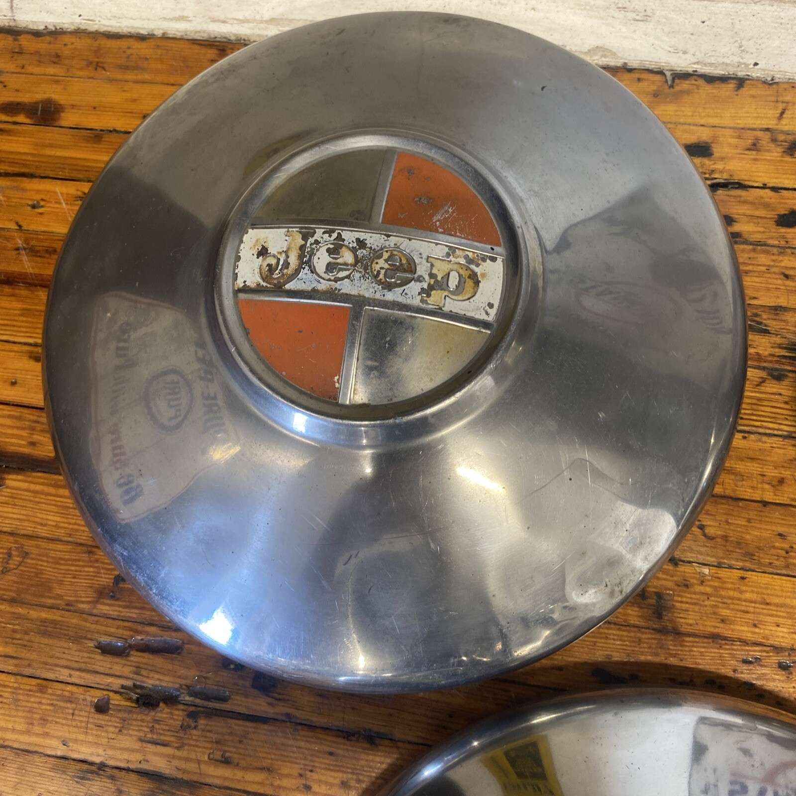 Jeep Vintage Dog Dish Hubcaps Wagoneer•Gladiator•Jeepster Wheel Covers
