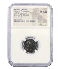 NGC Ch AU Roman AE3 of Crispus (AD 304-326) Son and Enemy of Constantine