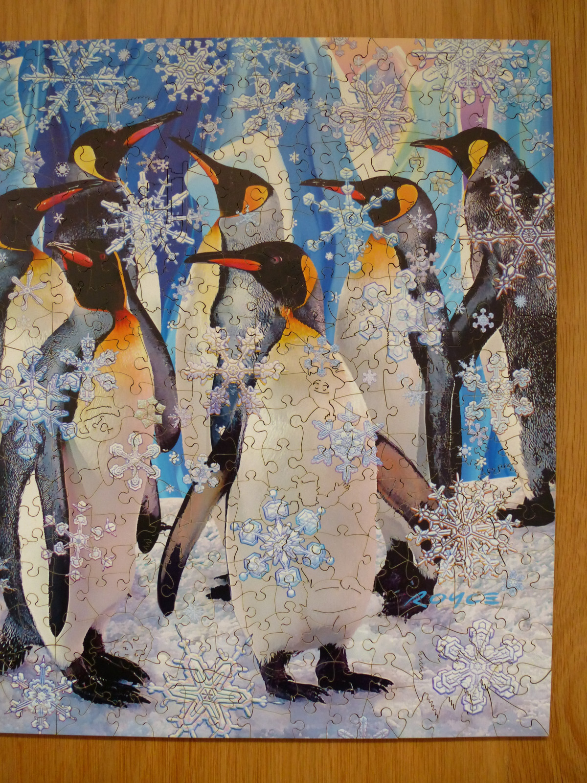 Wentworth Jigsaw Puzzle 500 Pieces Snowflakes Penguins Complete