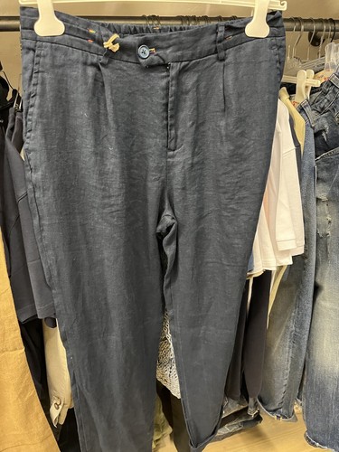 Pantalaccio Uomo SSEINSE Puro lino Con Culisse Passanti E Due Tasche Posteriori - Imagen 6 de 9
