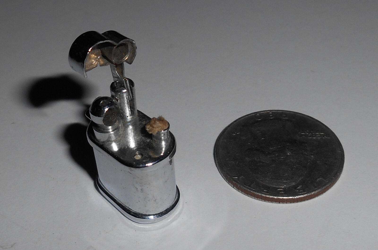 Vintage Mini Swing Lift Arm Keychain Cigarette Lighter Japan