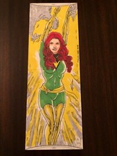 2014 UD Marvel Premier DAVID LEE 4-Panel Sketch JEAN GRAY Card 1/1 