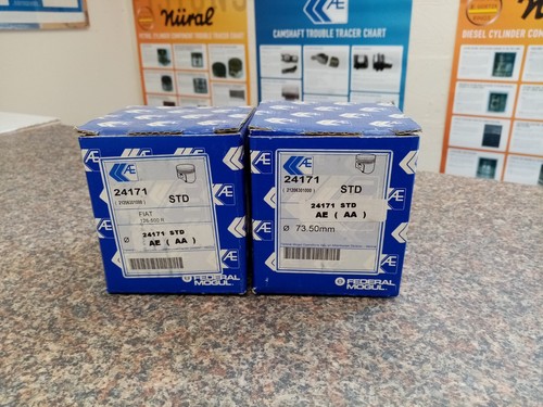 Fiat 500 / 126 595cc Piston SET (2) 73.5mm - 第 1/4 張圖片