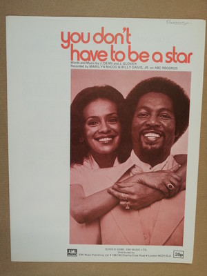 Liedblatt YOU DON'T HAVE TO BE A STAR Marilyn McCoo & Billy Davis jr 1976