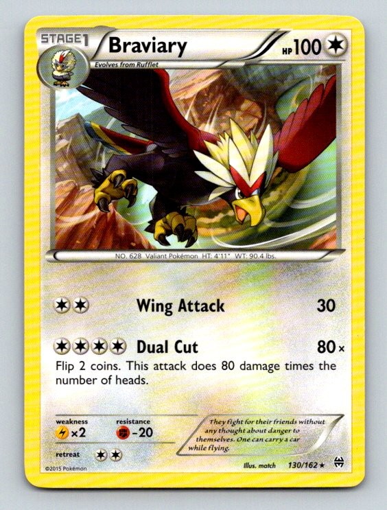Braviary 130/162 Rare BREAKthrough Pokemon Lightly Played