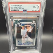 2024 Panini Optic Signature Rated Prospects Jacob Wilson #181 PSA 10
