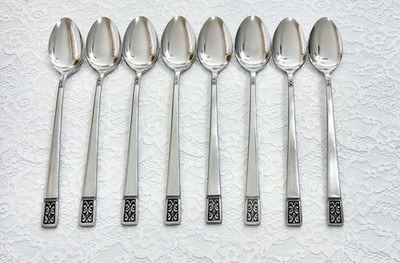 (8) Custom Design CUD1 Stainless Iced Tea Spoons ~ Japan *FREE SHIPPING*