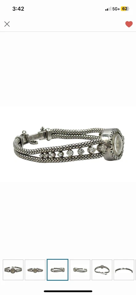 Reloj de pulsera Piaget de oro blanco de 14 quilates para mujer con diamantes certificados VS1 1ktw Foto 2 de 4