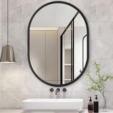Oval Mirror Black Metal Framed Small Mirrors for Wall FOR AUCTION