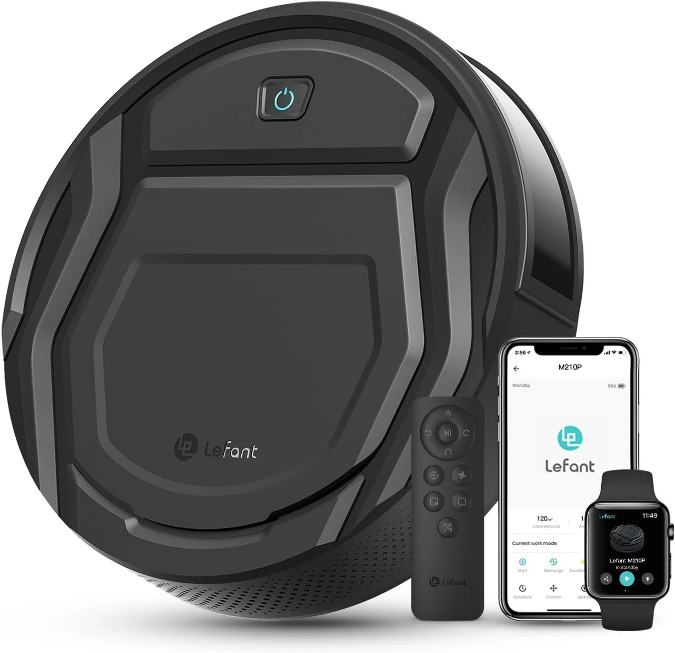 Lefant M210P Robot Vacuum Cleaner – Freemove 3.0 – Industrial Grey