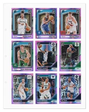 (23) 2024-25 Donruss Optic Purple Shock Lot Jokic Davis Butler Castle Clingan