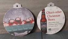 Great Lakes Brewing Company Christmas Ale Cleveland Ohio Ornament Coasters 14pc