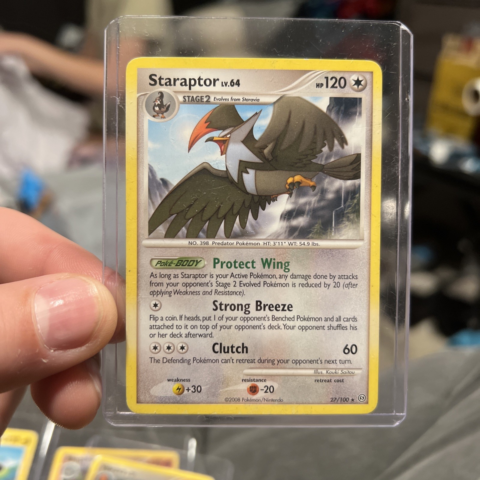 Staraptor #27/100 Pokémon Stormfront Non-Holo Black Star -Near Mint