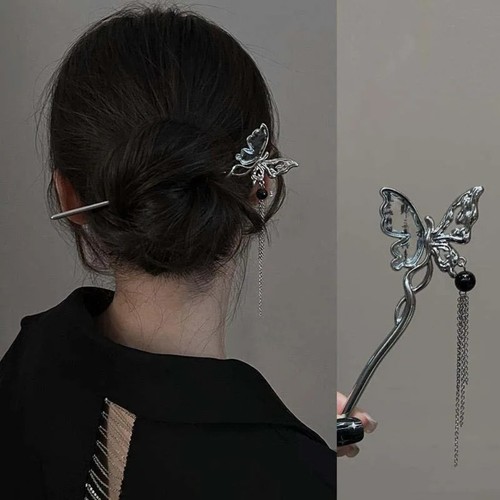Chinese Style Hanfu Chopstick Hair Sticks Butterfly Flower Hair Accessories - Picture 12 of 14
