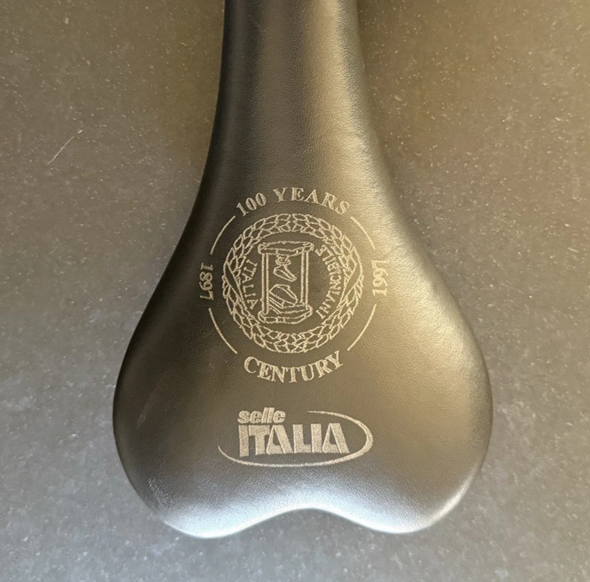 Sillín Selle Italia Century 1997 cuero asiento 100 años vintage Foto 3 de 4