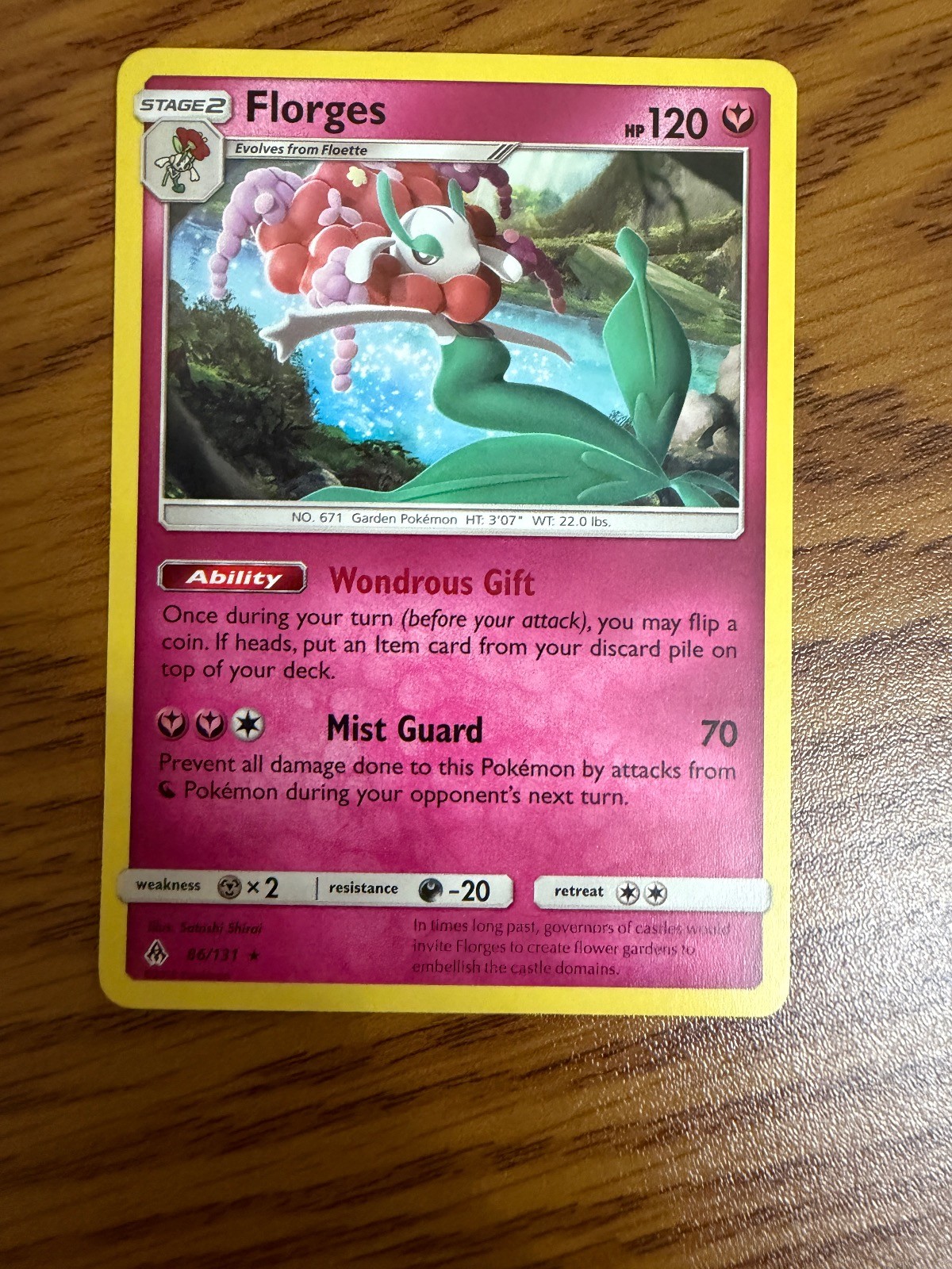 Florges 86/131 Rare Forbidden Light Pokemon Near Mint