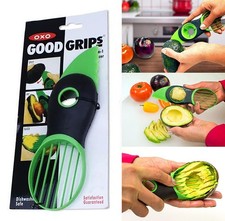 NUEVO Mejor Herramienta Cortadora de Aguacate 3 en 1 Cortadora Peladora Cuchara Rebanadas Cuchillo Verde