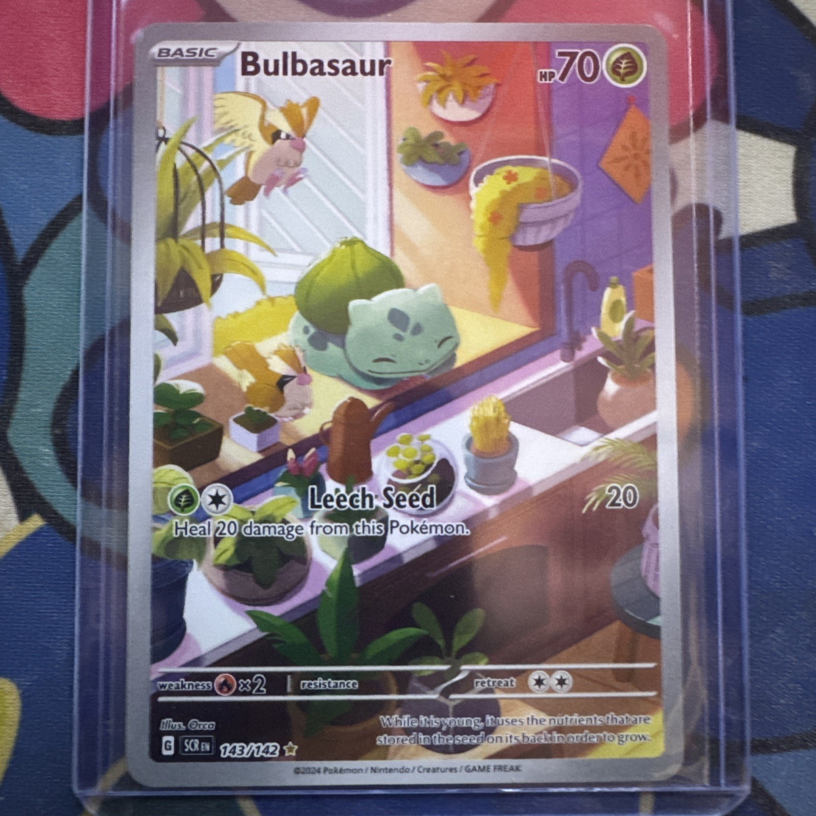Bulbasaur 143/142 Illustration Rare Stellar Crown Pokemon